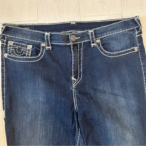 True Religion Jennie Curvy Skinnie Dark Blue Jeans Waist 36 - Picture 2 of 8